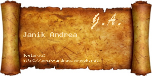 Janik Andrea névjegykártya
